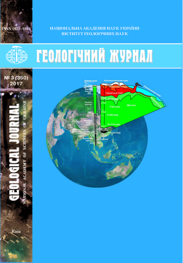 Обкладинка Геологічного журналу